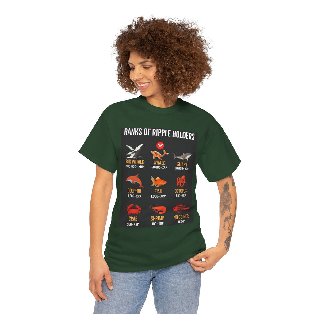 Crypto Ranks T-Shirt – "Ranks of Ripple Holders" Illustrated Guide
