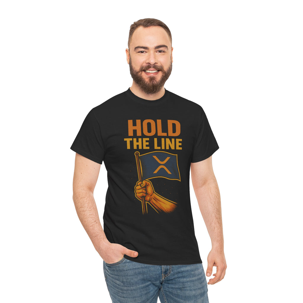 Hold The Line Tee — Bold Flag Graphic Cryptocurrency XRP Shirt
