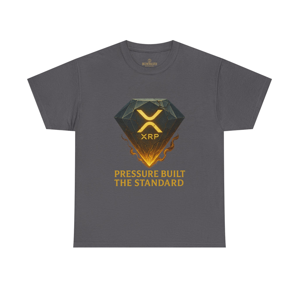 XRP Diamond Tee — "Pressure Built The Standard" Crypto Graphic T‑Shirt
