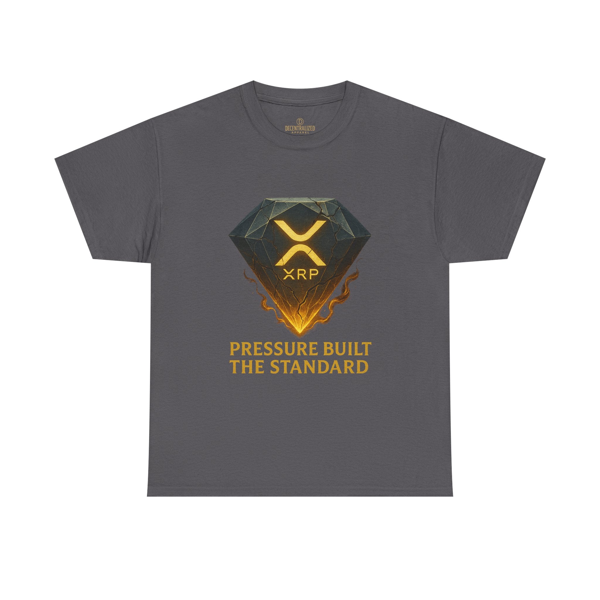XRP Diamond Tee — "Pressure Built The Standard" Crypto Graphic T‑Shirt