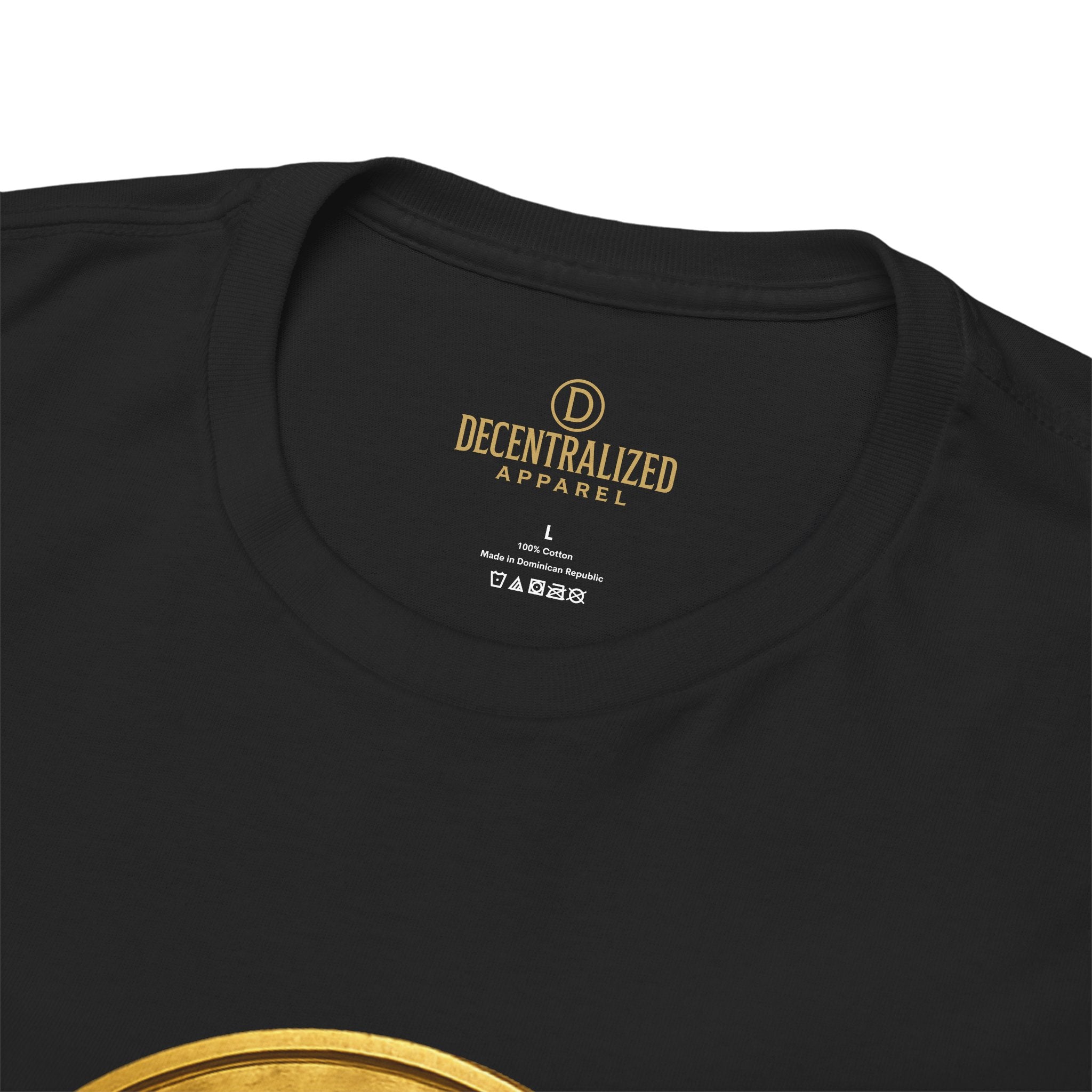 XRP Ledger Trophy T‑Shirt – Gold Ripple Coin on Pedestal Crypto Tee