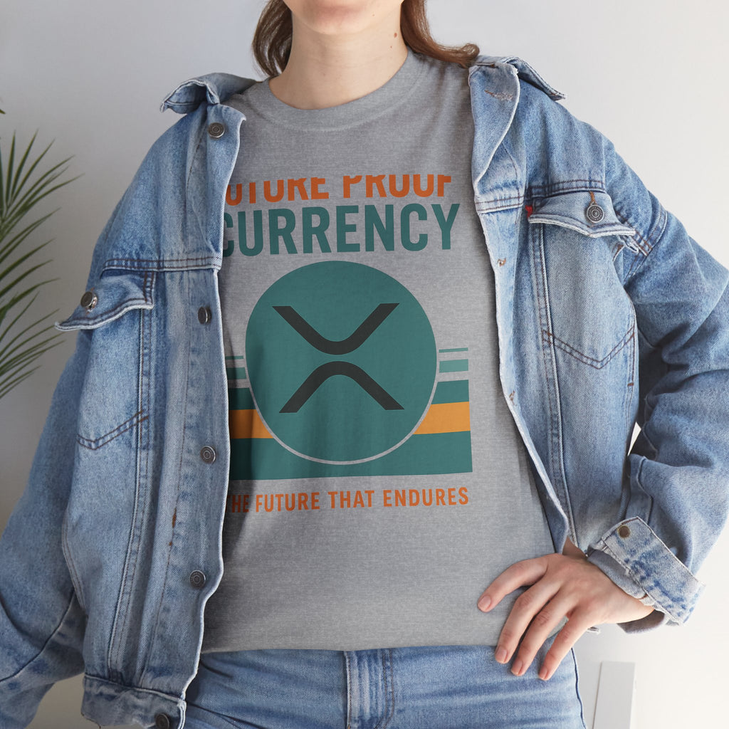 RIPPLE XRP 'Future Proof Currency' Graphic Tee — Crypto Retro Logo Shirt
