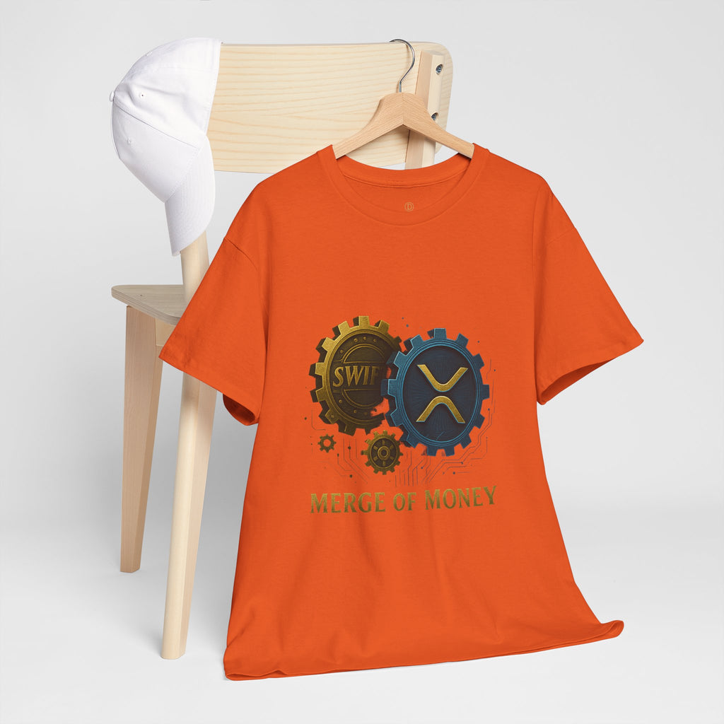 Merge of Money Tee - Cryptocurrency Gears XRP & SWI Crypto T-Shirt