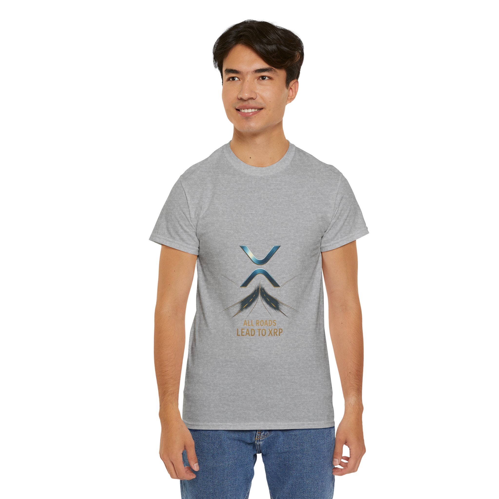 All Roads Lead to XRP T-Shirt — Crypto Ripple Logo Tee