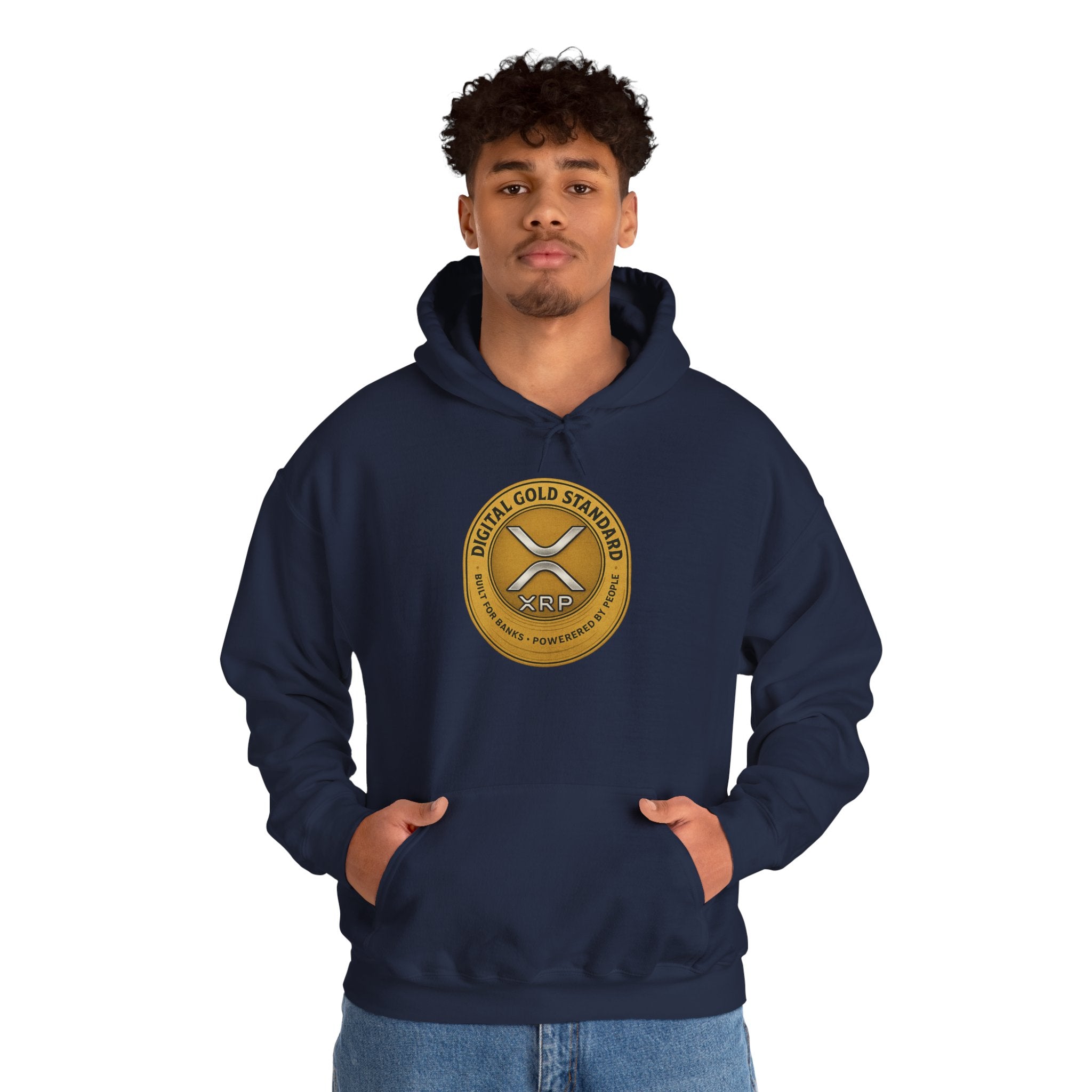Crypto Coin Logo Hoodie — Digital Gold Standard XRP Emblem