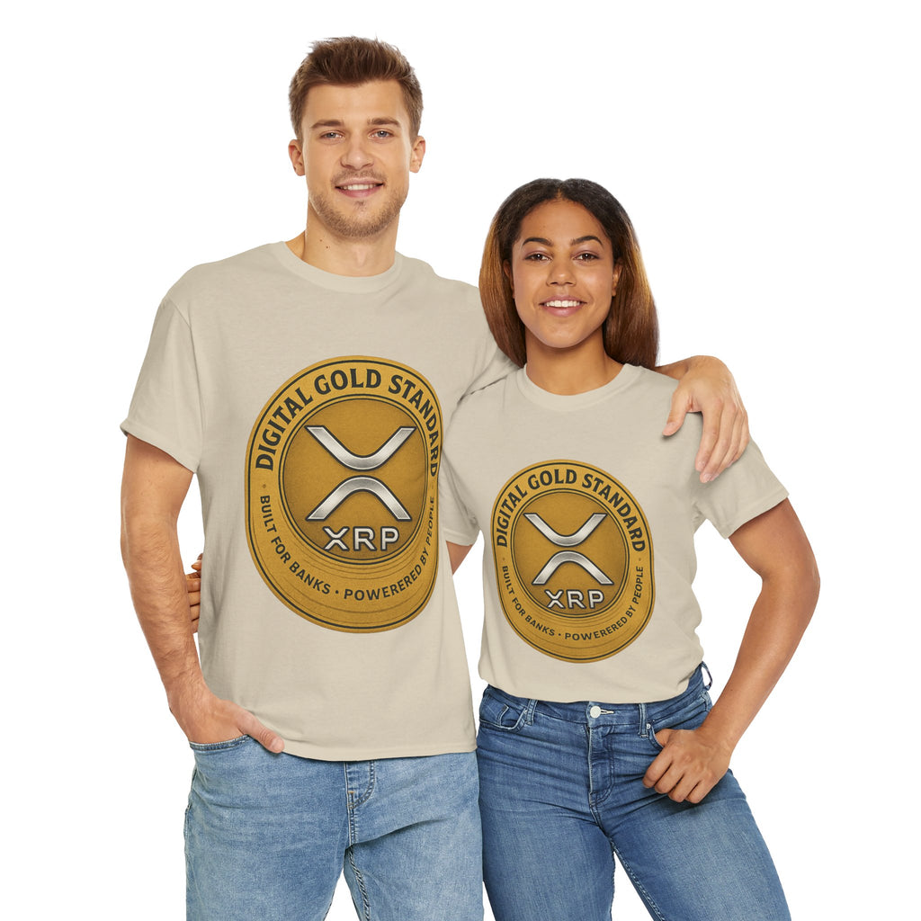 XRP Digital Gold Tee – Cryptocurrency Logo Shirt