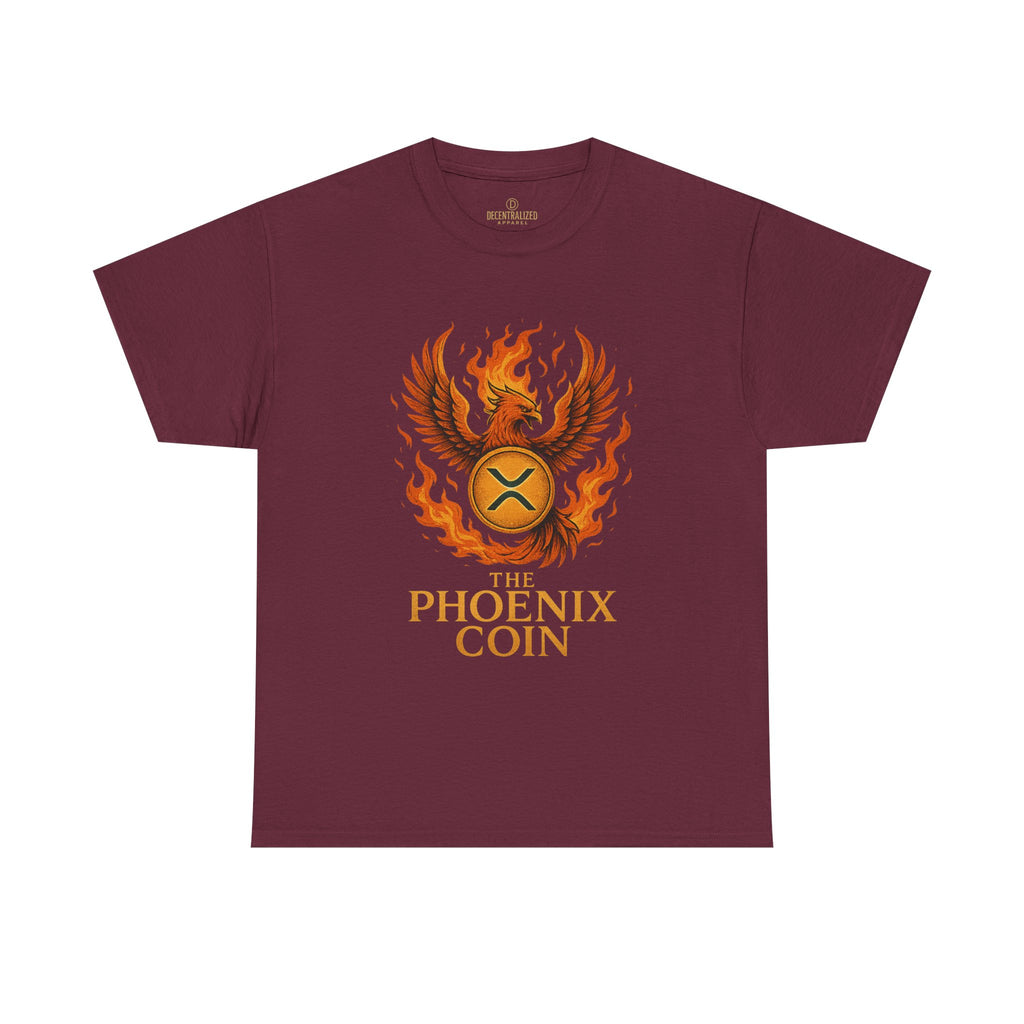 Phoenix Coin T‑Shirt — Fiery Phoenix Crypto Logo Tee