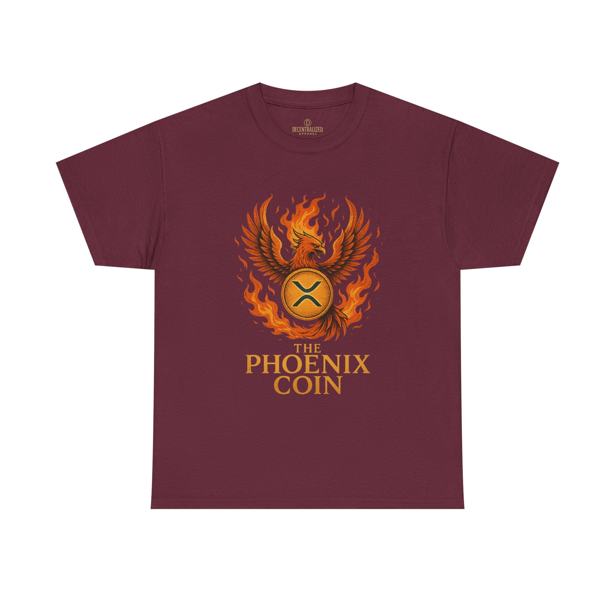 Phoenix Coin T‑Shirt — Fiery Phoenix Crypto Logo Tee