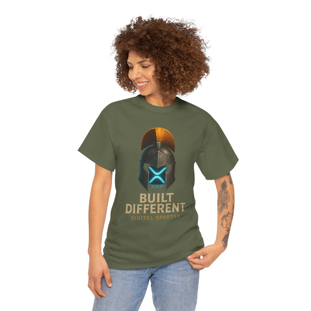Built Different Spartan Tee — Digital Spartan XRP Crypto T-Shirt