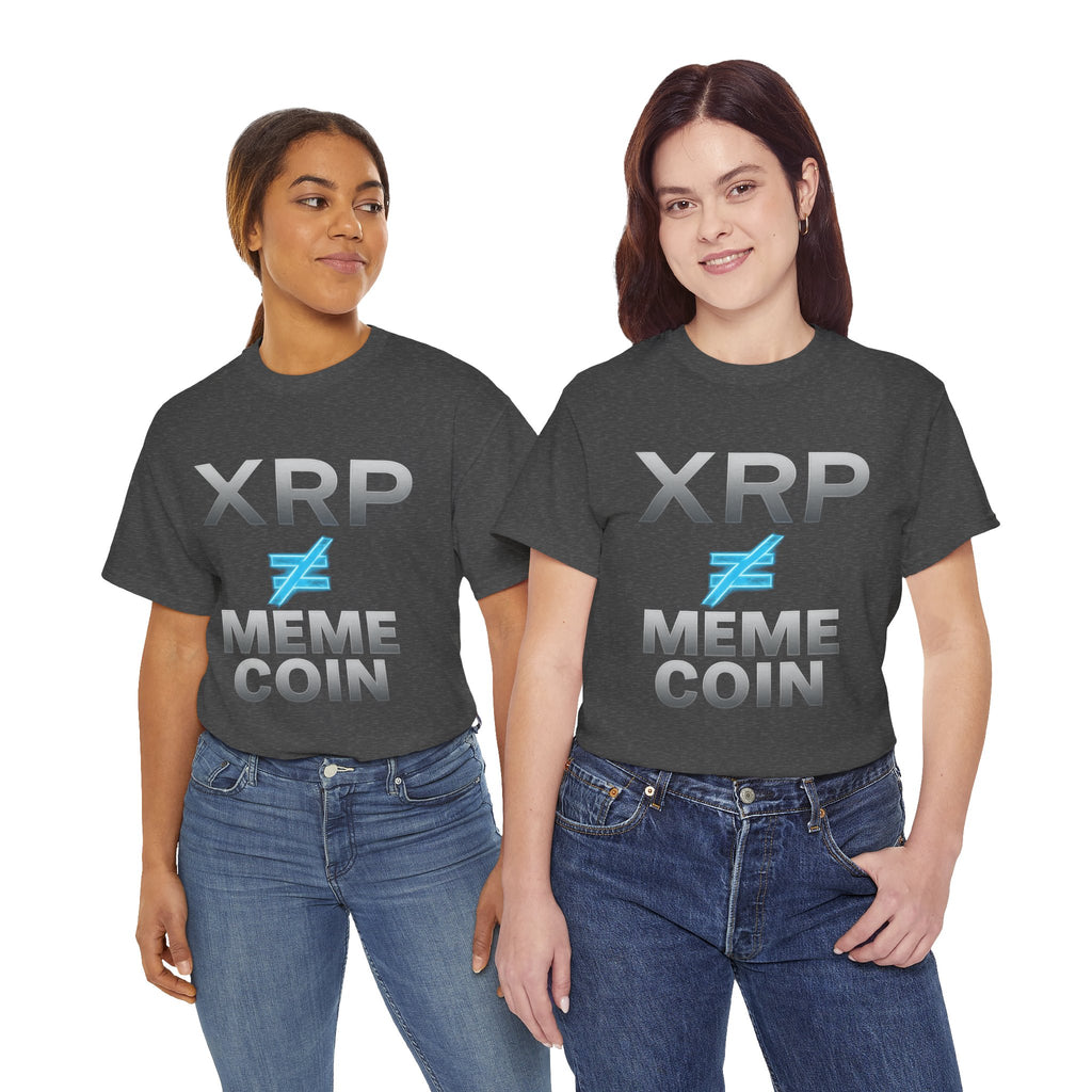 XRP ≠ Meme Coin T-Shirt — Crypto Investor Statement Tee