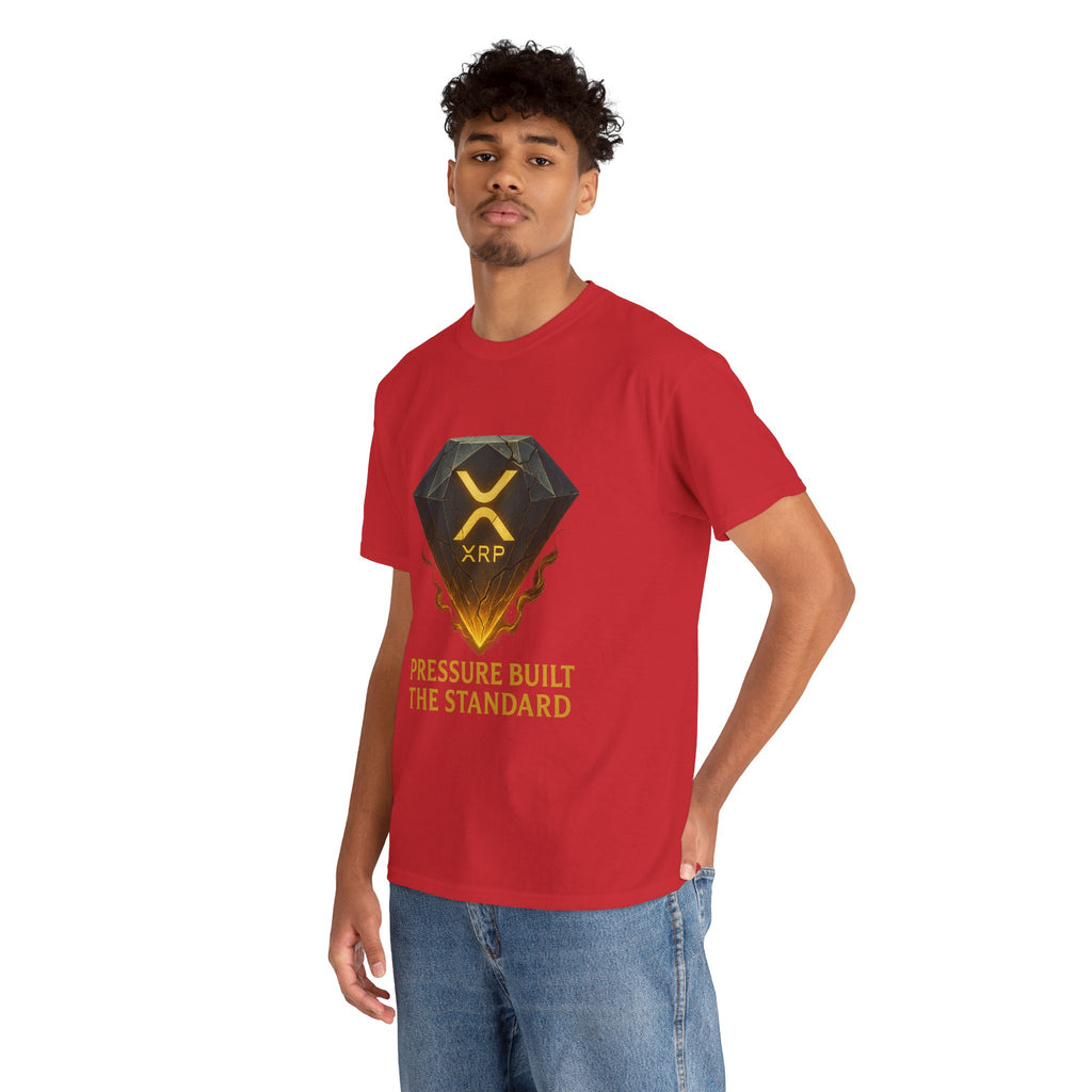 XRP Diamond Tee — "Pressure Built The Standard" Crypto Graphic T‑Shirt