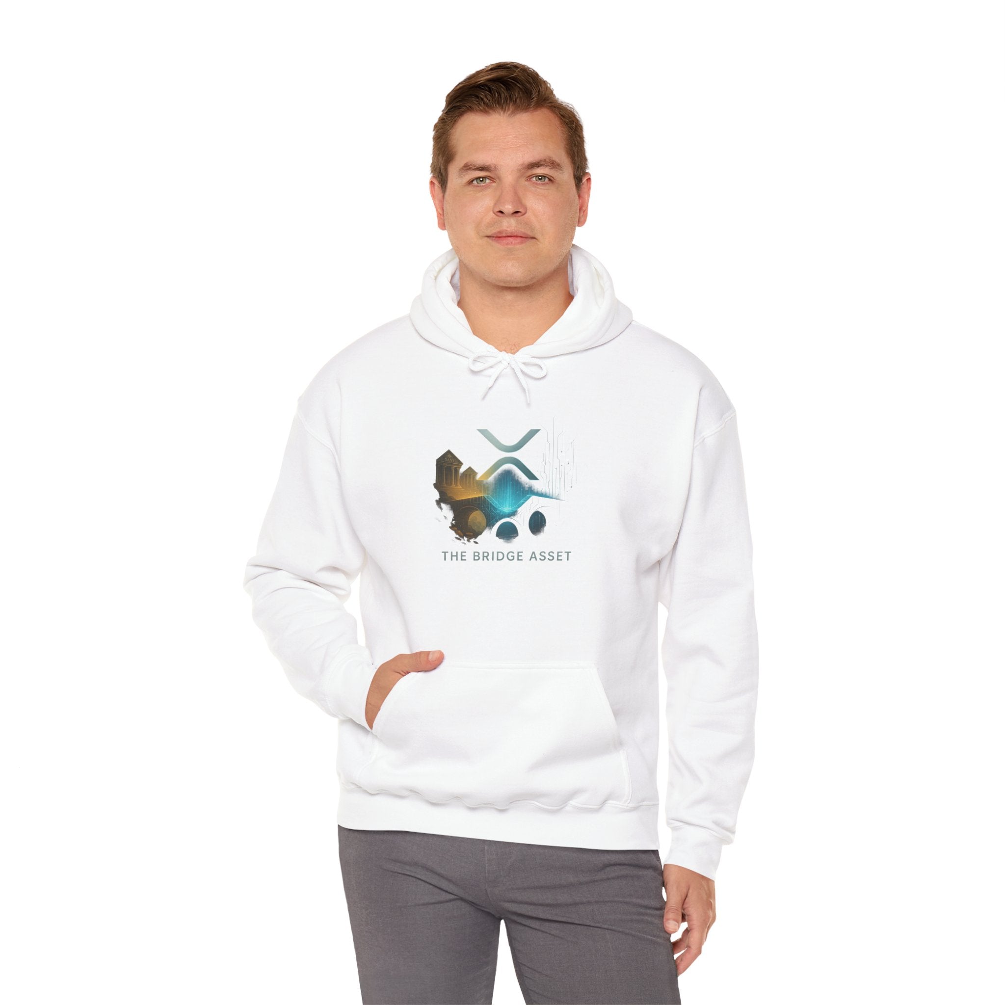 Bridge Asset Logo Hoodie — Minimal Crypto XRP Design