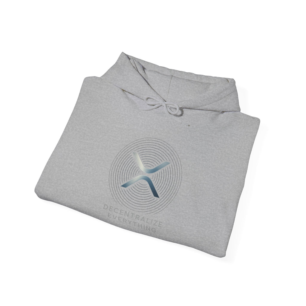 XRP 'Decentralize Everything' Hoodie — Minimal Crypto Logo Pullover