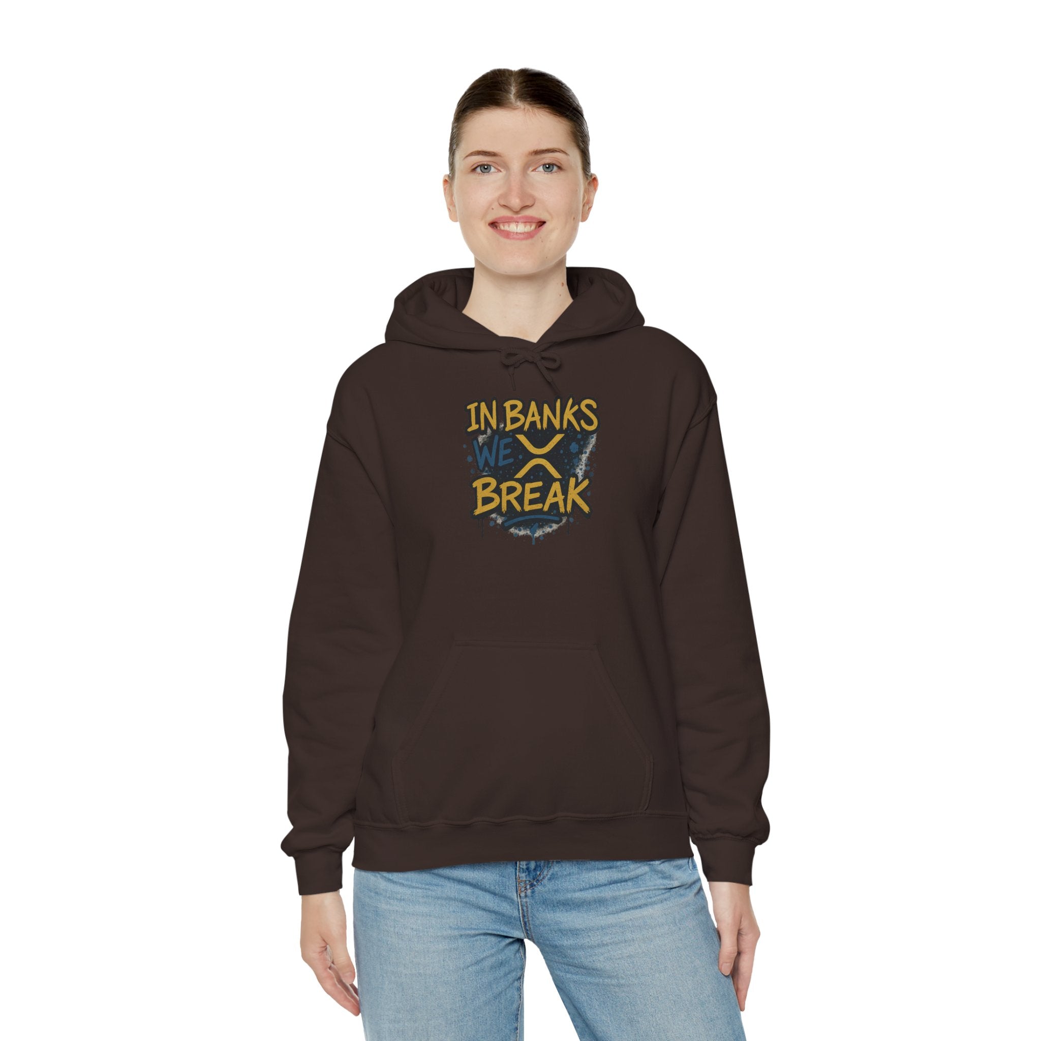 In Banks We Break Hoodie — Streetwear Graffiti Hoodie for Urban Style