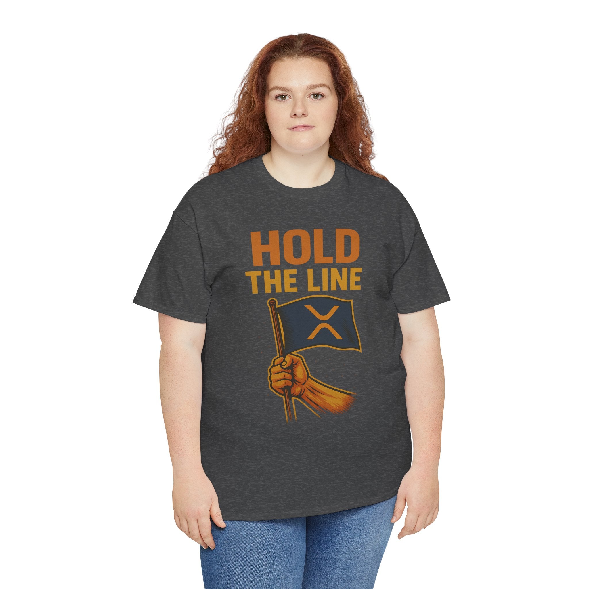 Hold The Line Tee — Bold Flag Graphic Cryptocurrency XRP Shirt