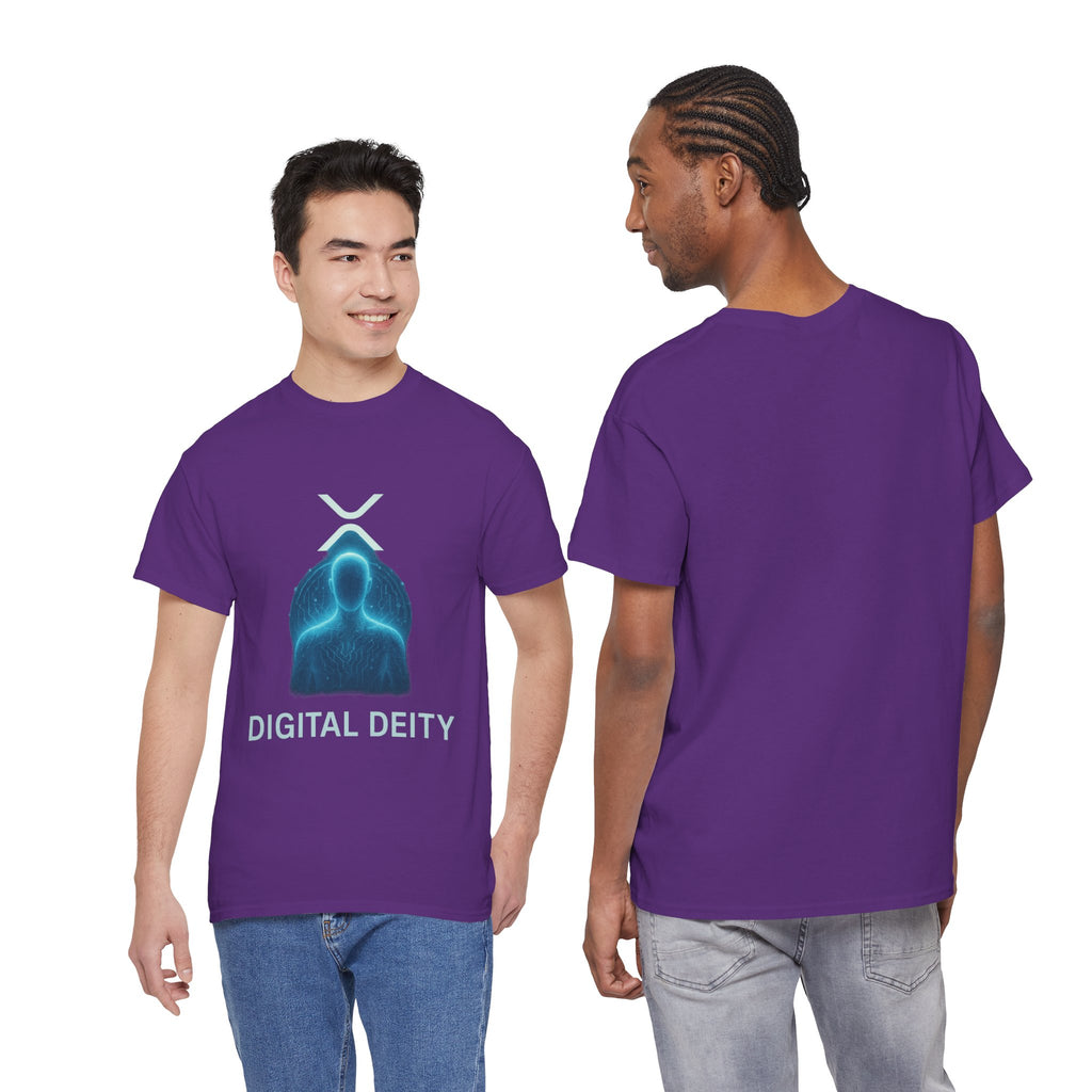 Digital Deity T‑Shirt — Futuristic Neon Tech Hoodie Tee