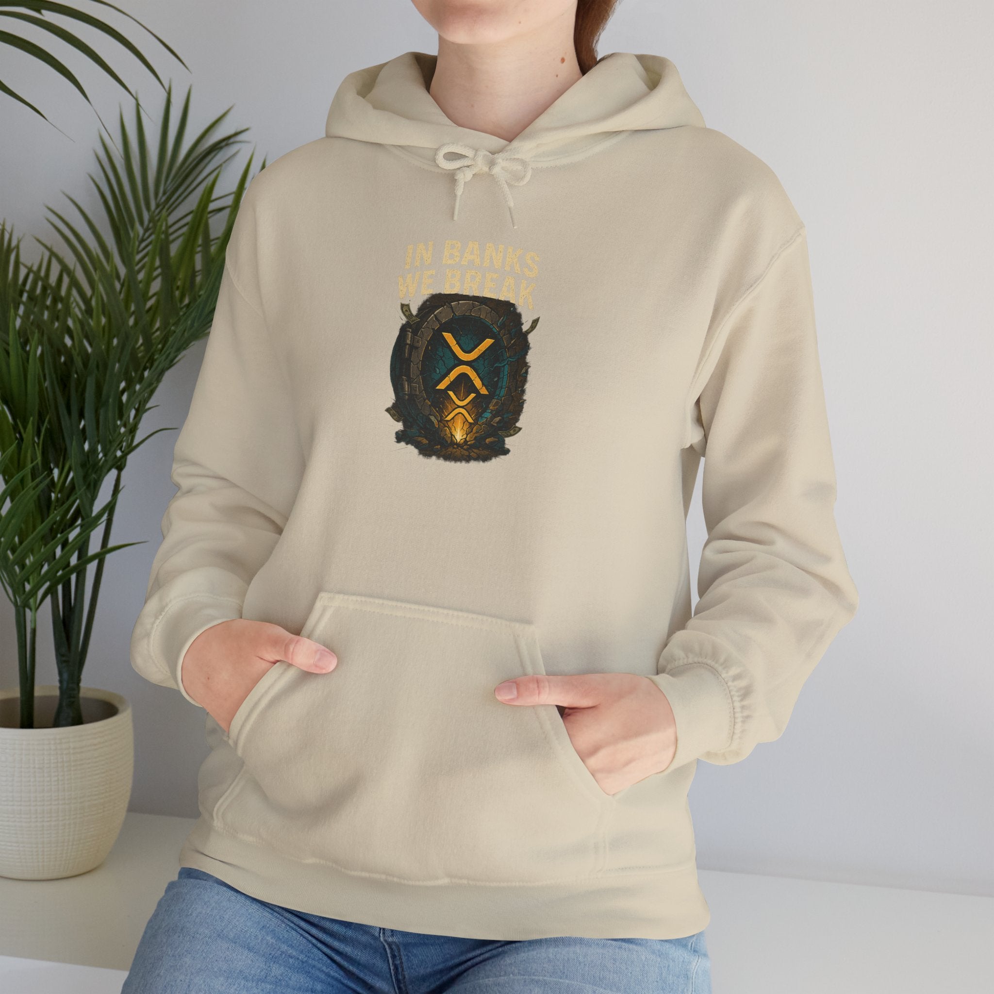 Hoodie — 'In Banks We Trust' Crest Pullover