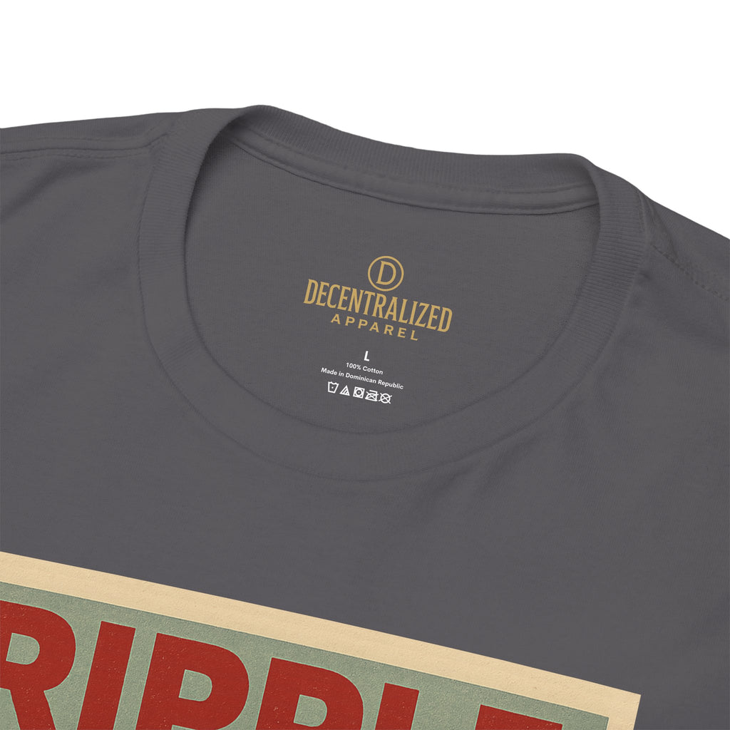 Ripple Effect Tee — Vintage Wave XRP Crypto Graphic T-Shirt