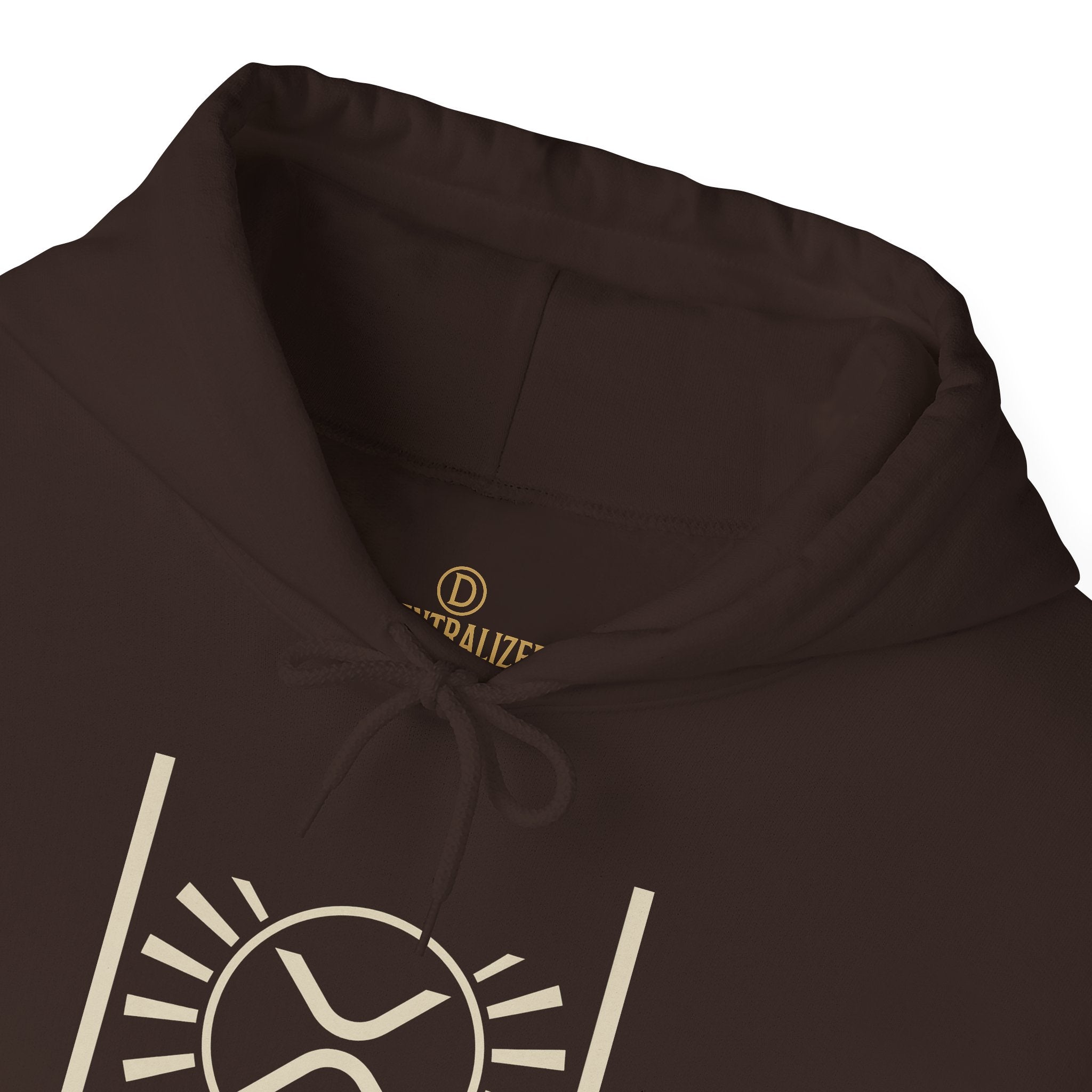 XRP Minimalist Logo Hoodie — Crypto Sun Symbol Sweatshirt