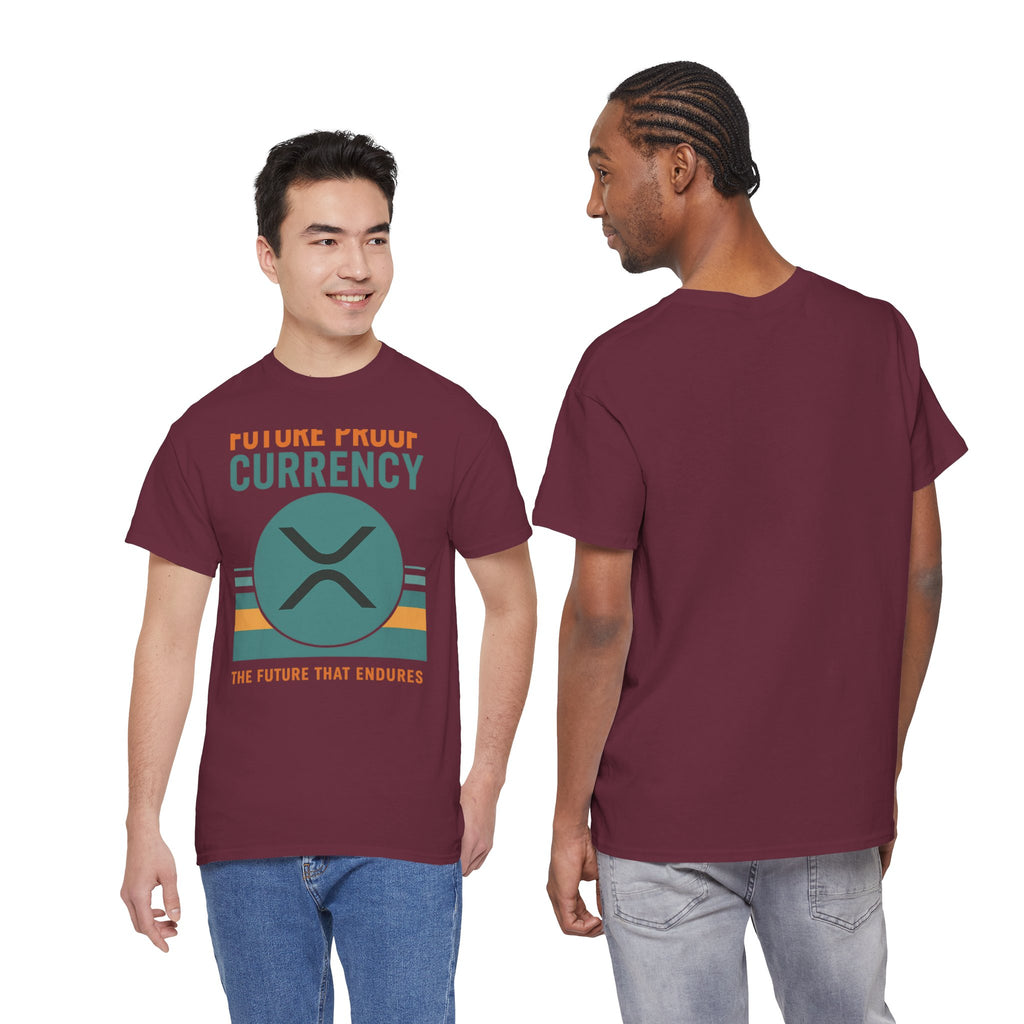 RIPPLE XRP 'Future Proof Currency' Graphic Tee — Crypto Retro Logo Shirt