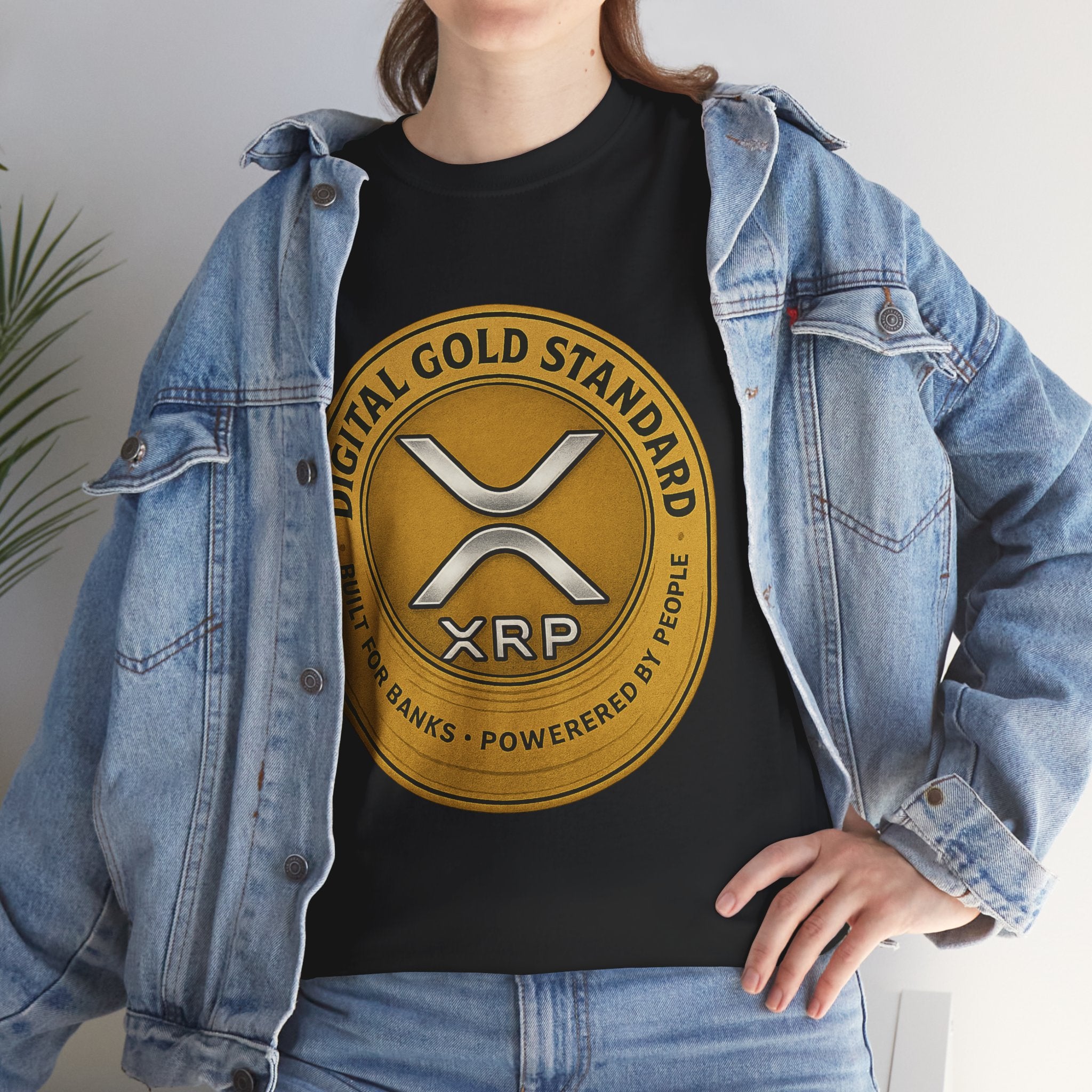 XRP Digital Gold Tee – Cryptocurrency Logo Shirt