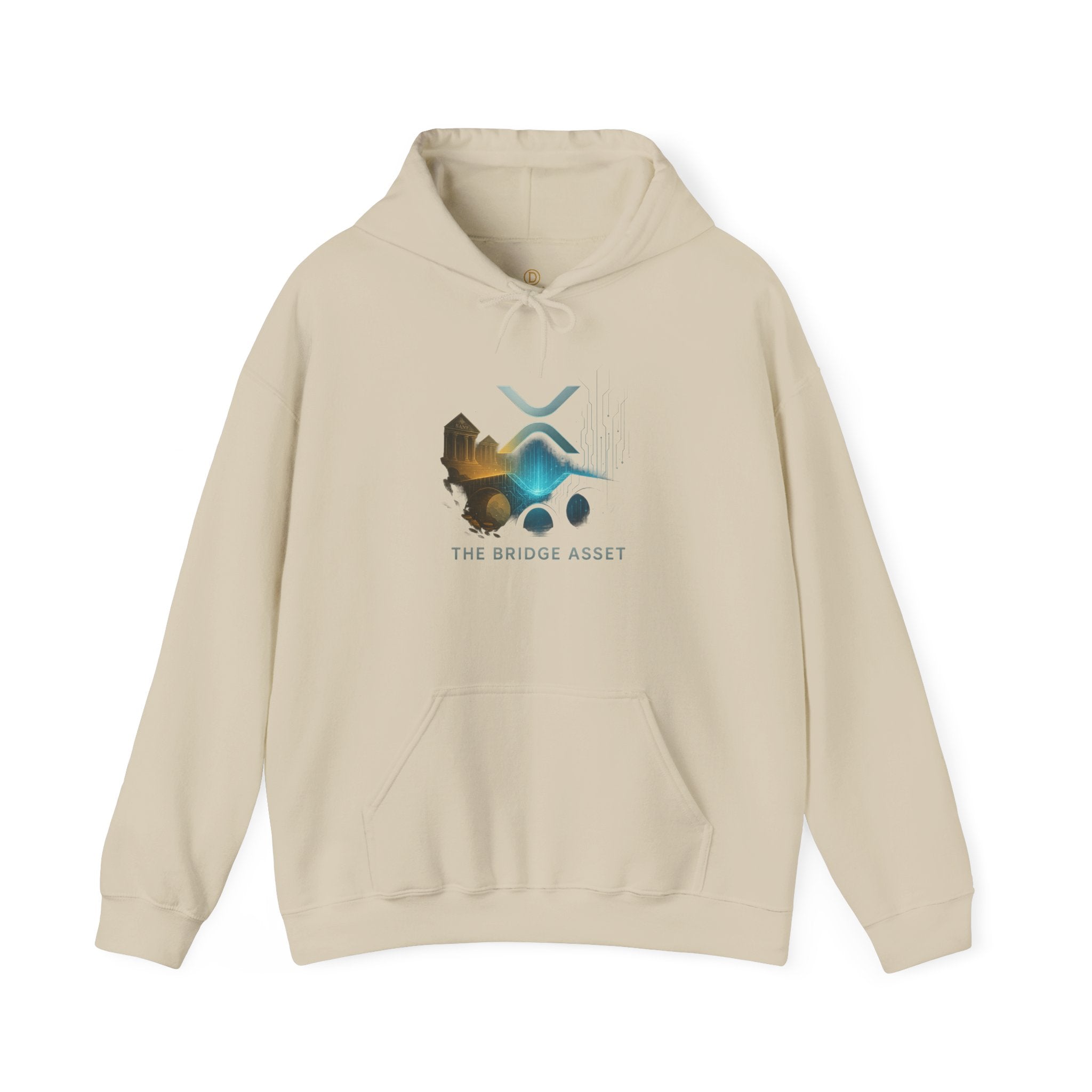 Bridge Asset Logo Hoodie — Minimal Crypto XRP Design