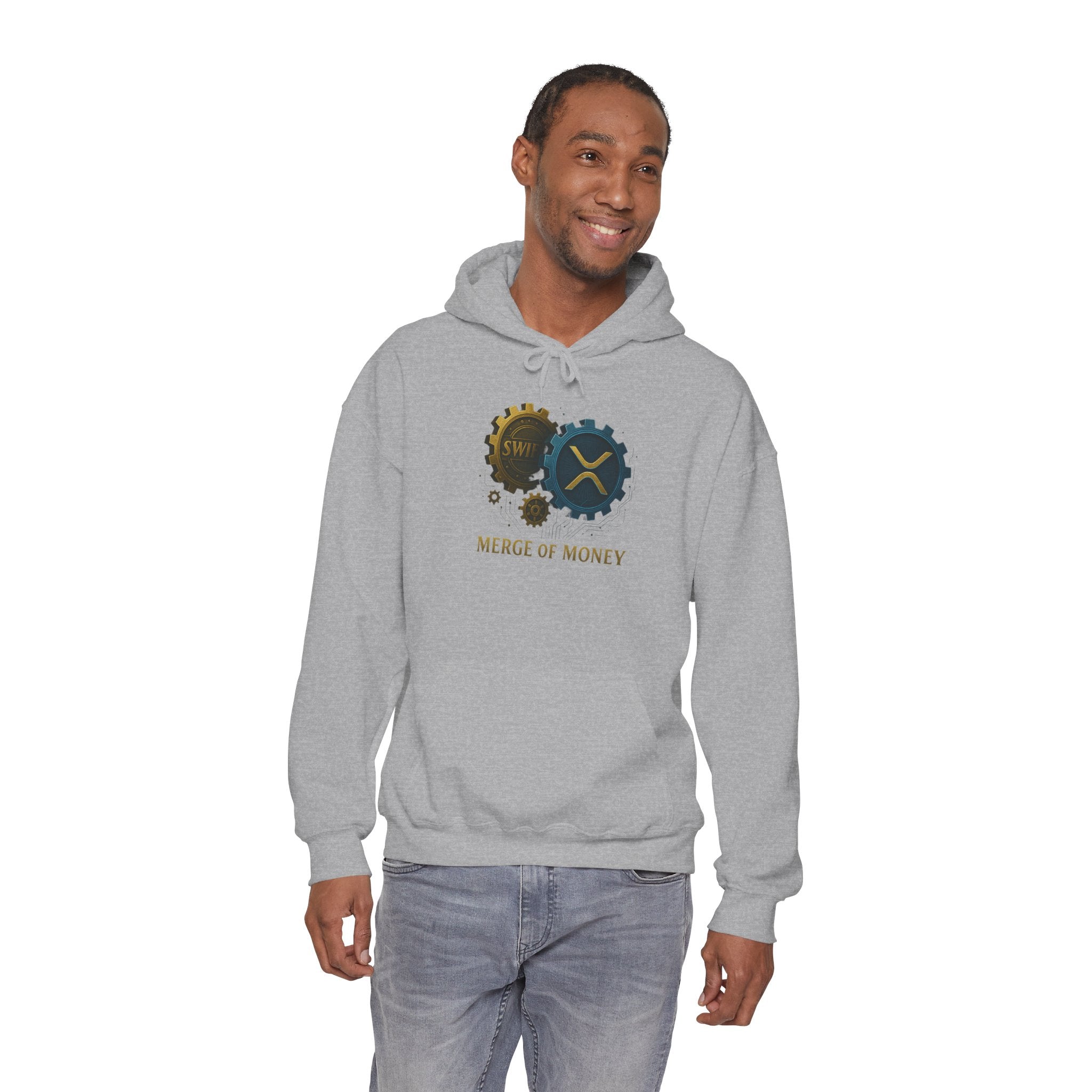 Merge of Money Hoodie — Financial Gears Graphic Pullover