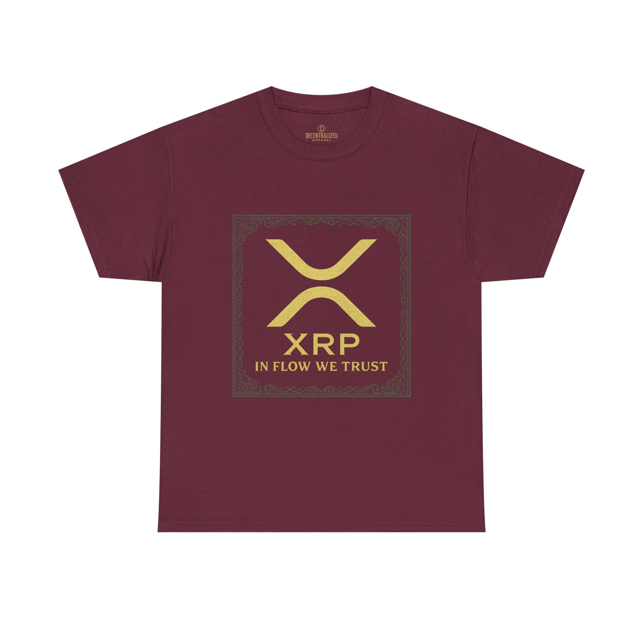 XRP Logo T-Shirt — "In Flow We Trust" Crypto Tee for Ripple Fans