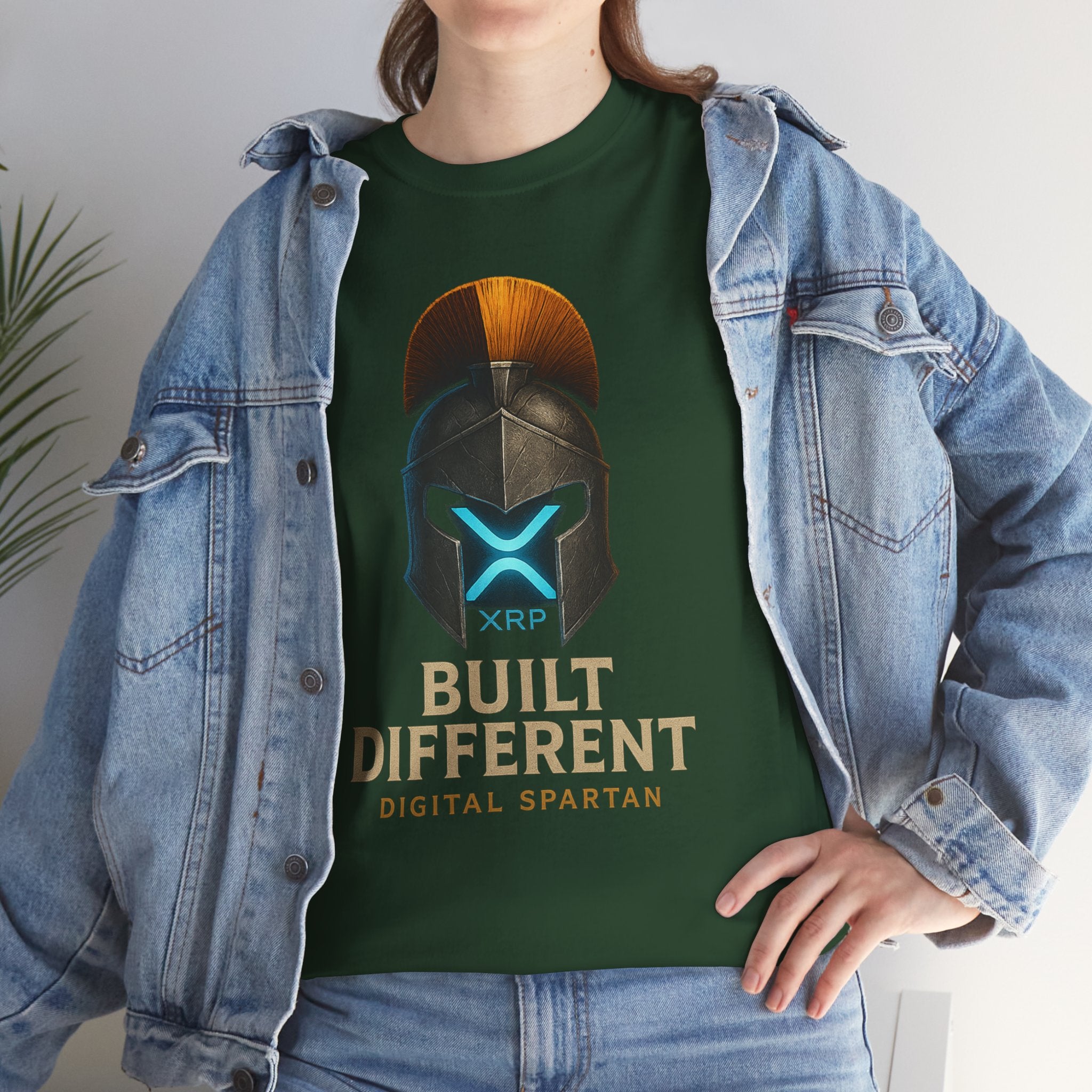 Built Different Spartan Tee — Digital Spartan XRP Crypto T-Shirt