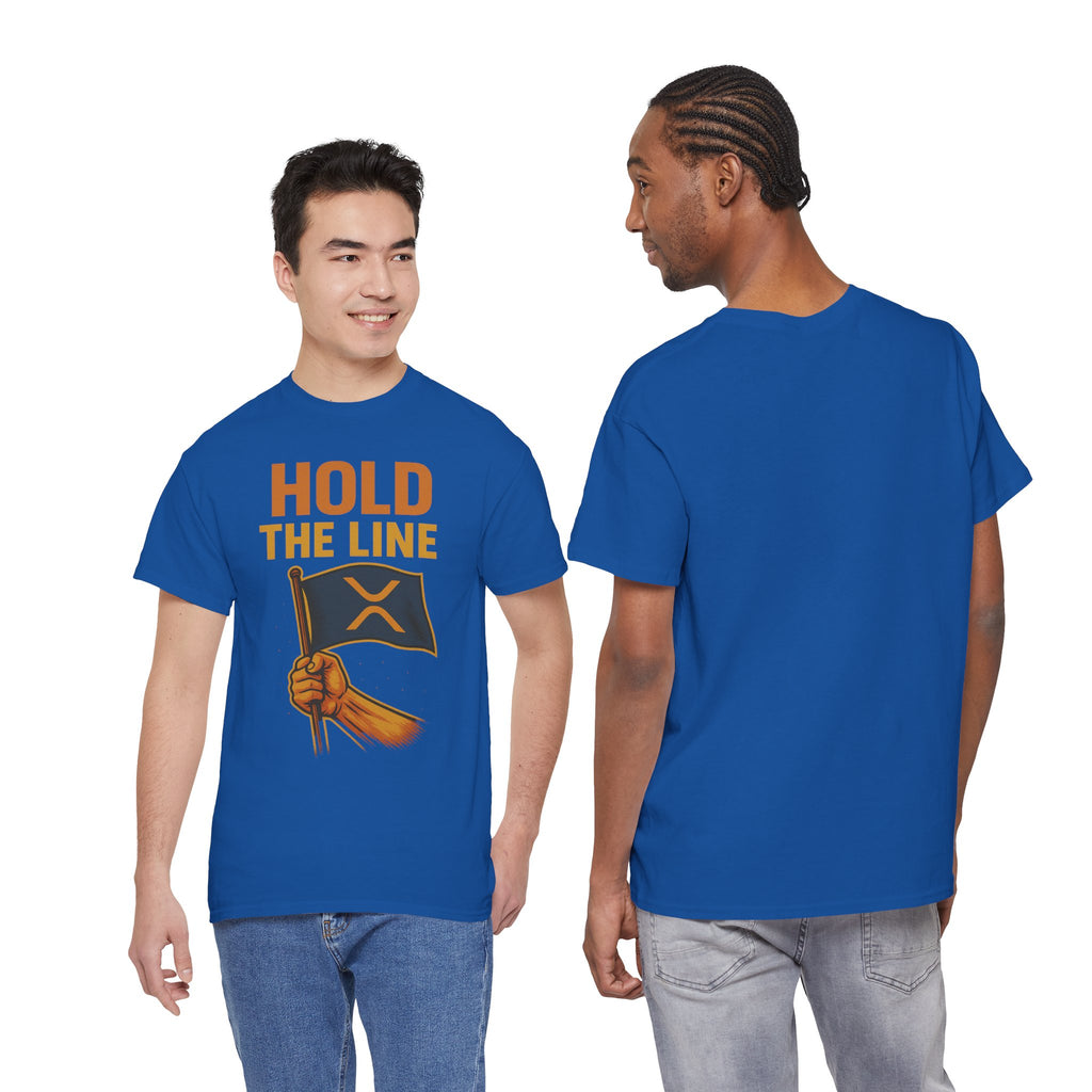 Hold The Line Tee — Bold Flag Graphic Cryptocurrency XRP Shirt