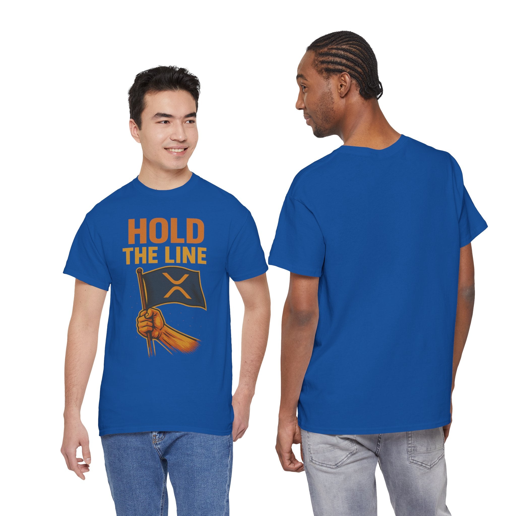 Hold The Line Tee — Bold Flag Graphic Cryptocurrency XRP Shirt