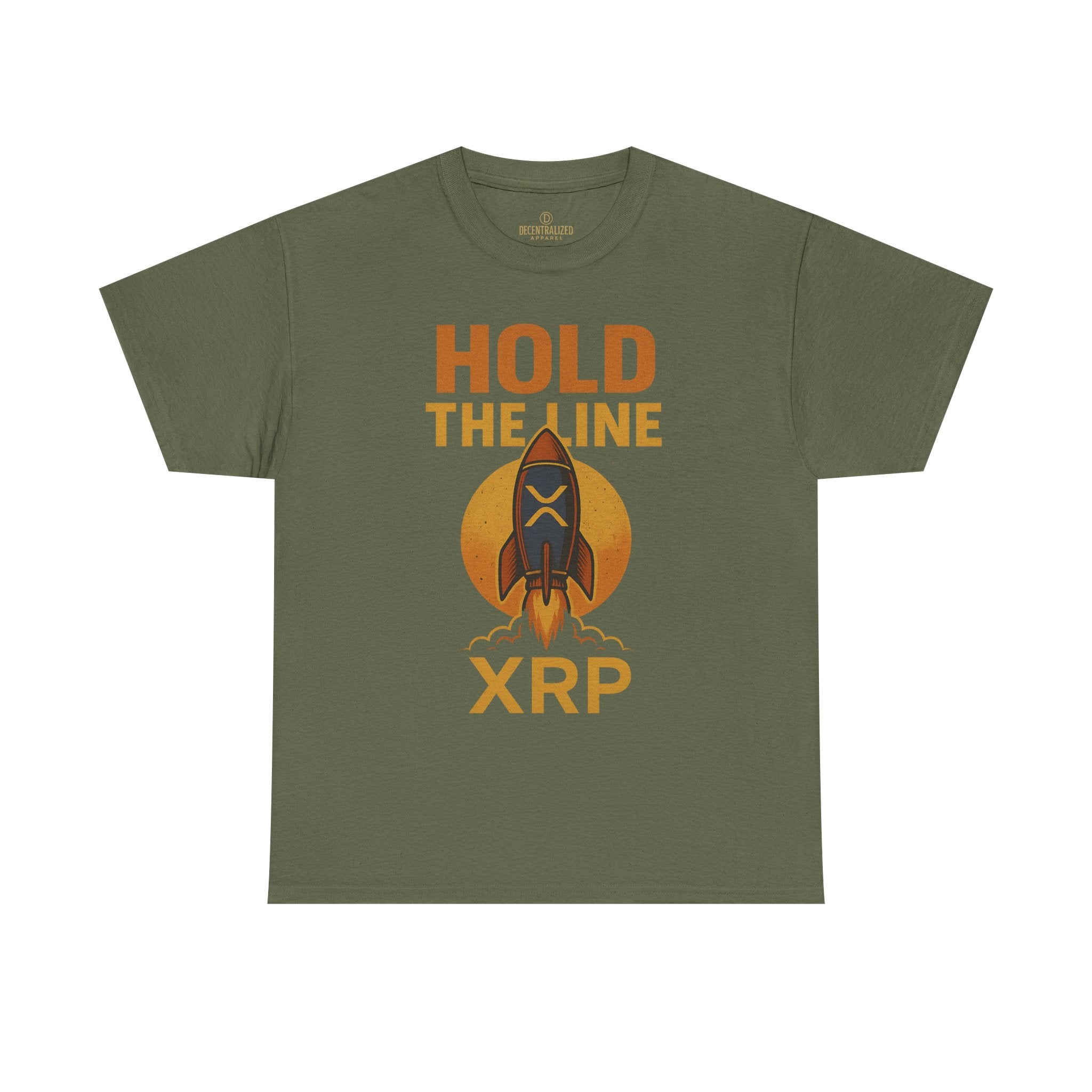 XRP Hold The Line Rocket Tee — Crypto Investor T‑Shirt