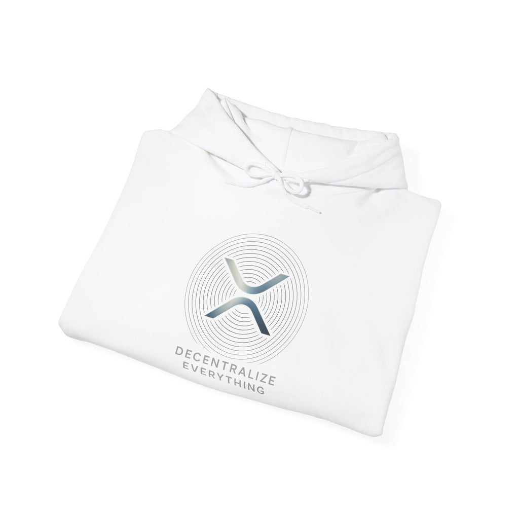 XRP 'Decentralize Everything' Hoodie — Minimal Crypto Logo Pullover