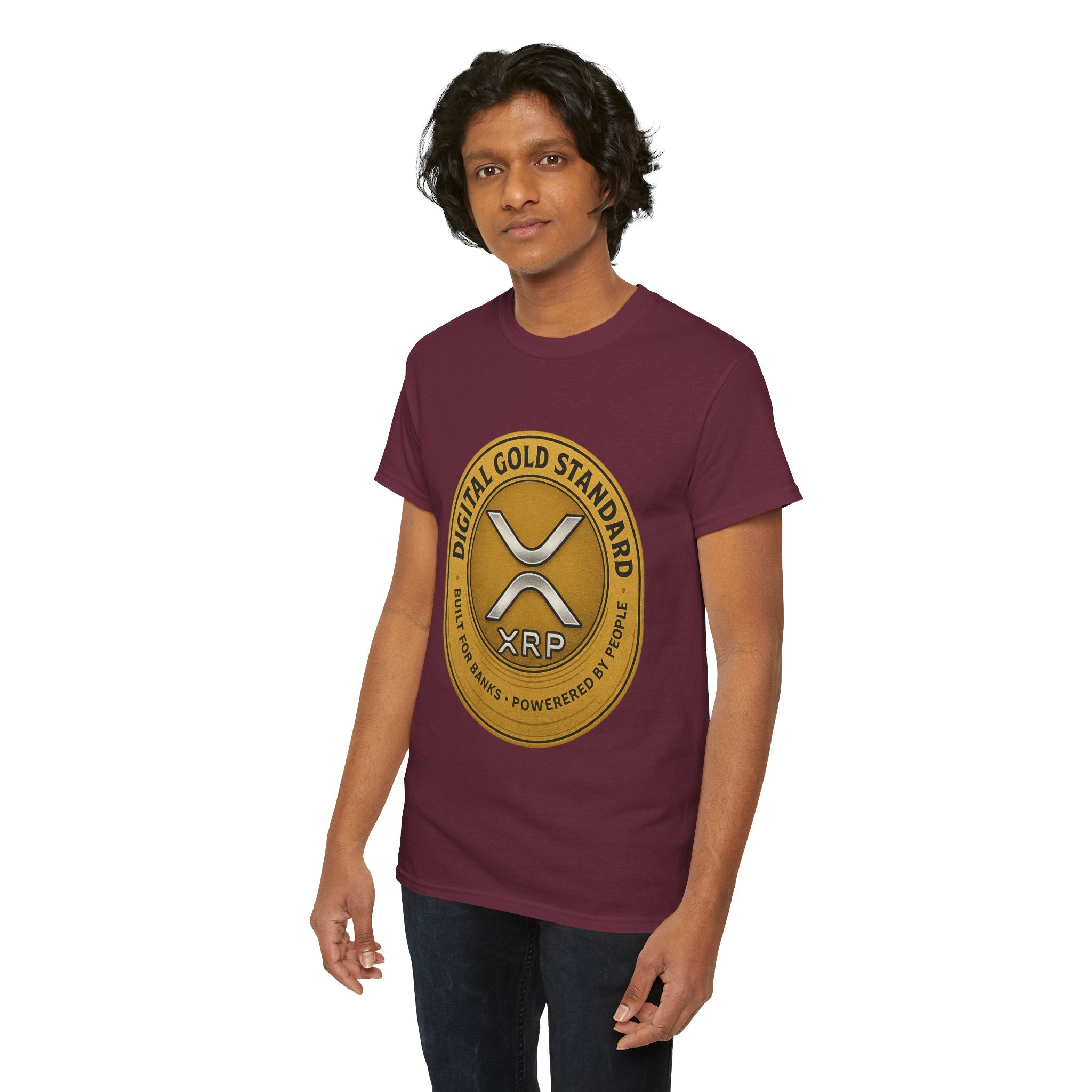 XRP Digital Gold Tee – Cryptocurrency Logo Shirt