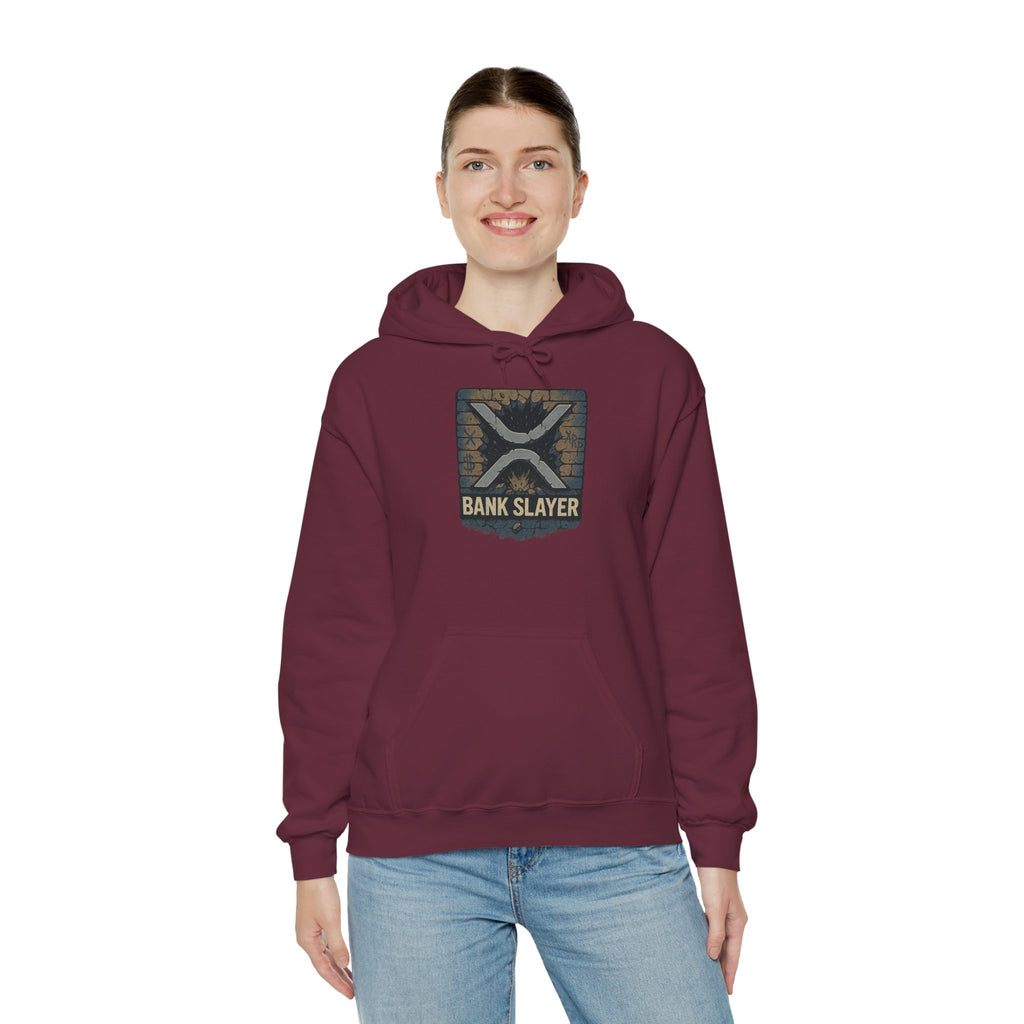 Bank Slayer Hoodie - Vintage Tactical Crest Graphic Sweatshirt