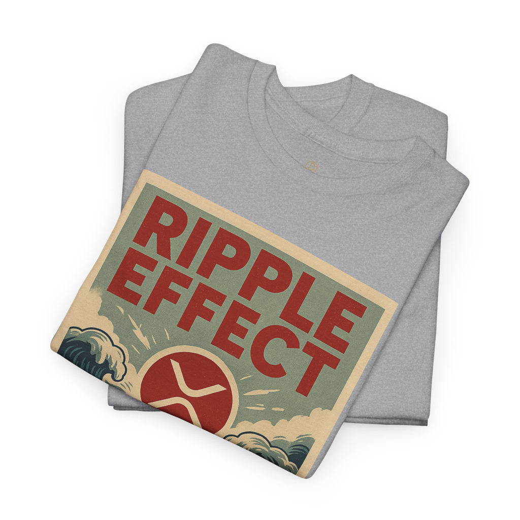 Ripple Effect Tee — Vintage Wave XRP Crypto Graphic T-Shirt