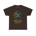 XRP 'Replaces Swift' Cotton Tee — Crypto Ripple Logo T-Shirt