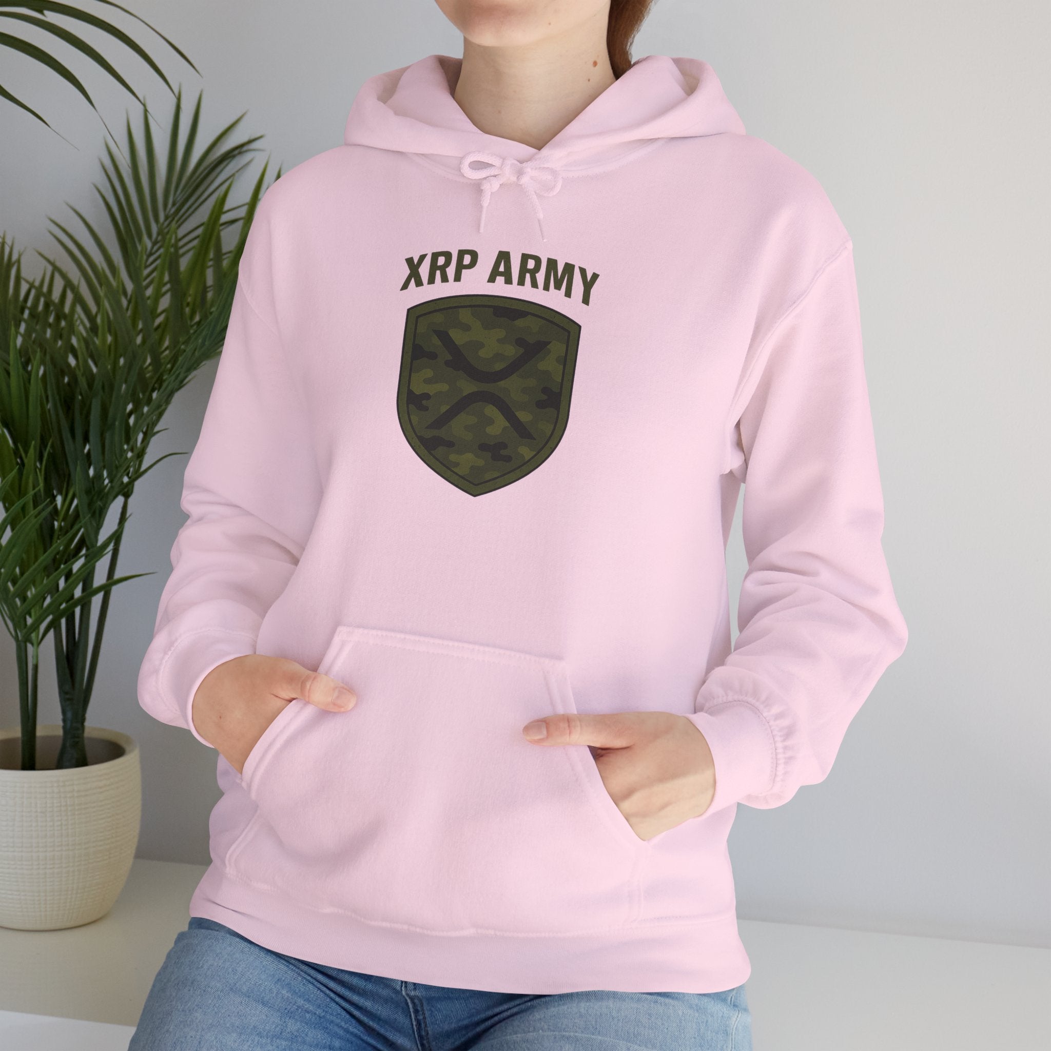 XRP Army Hoodie – Crypto Shield Camouflage Sweatshirt