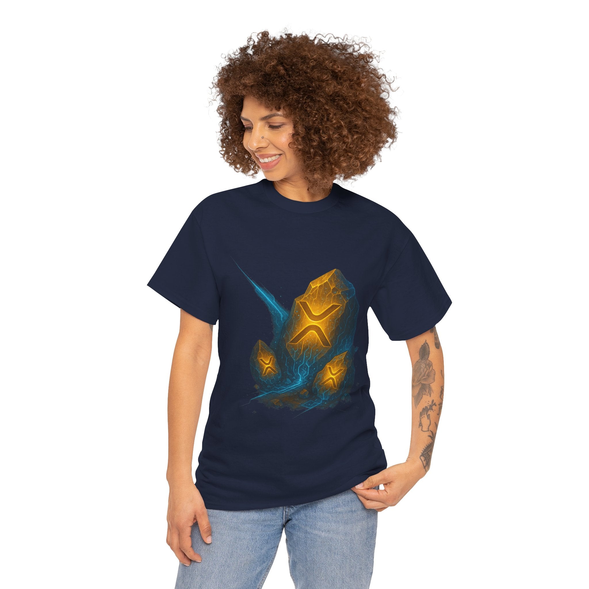 Rune Stone Graphic Tee — Glowing Mystic Rock T-Shirt