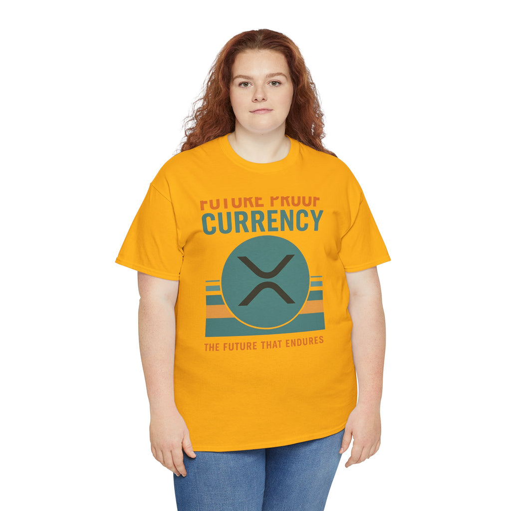 RIPPLE XRP 'Future Proof Currency' Graphic Tee — Crypto Retro Logo Shirt