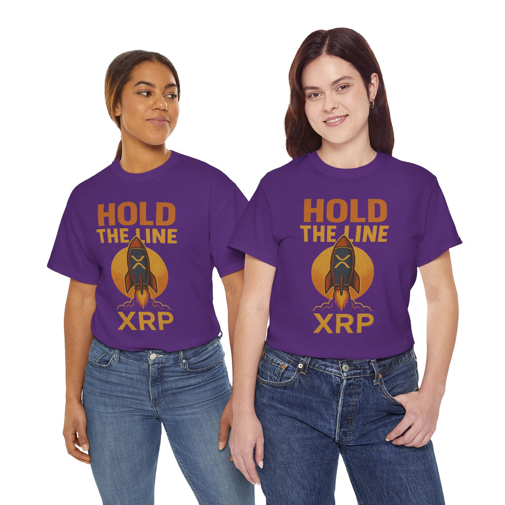 XRP Hold The Line Rocket Tee — Crypto Investor T‑Shirt