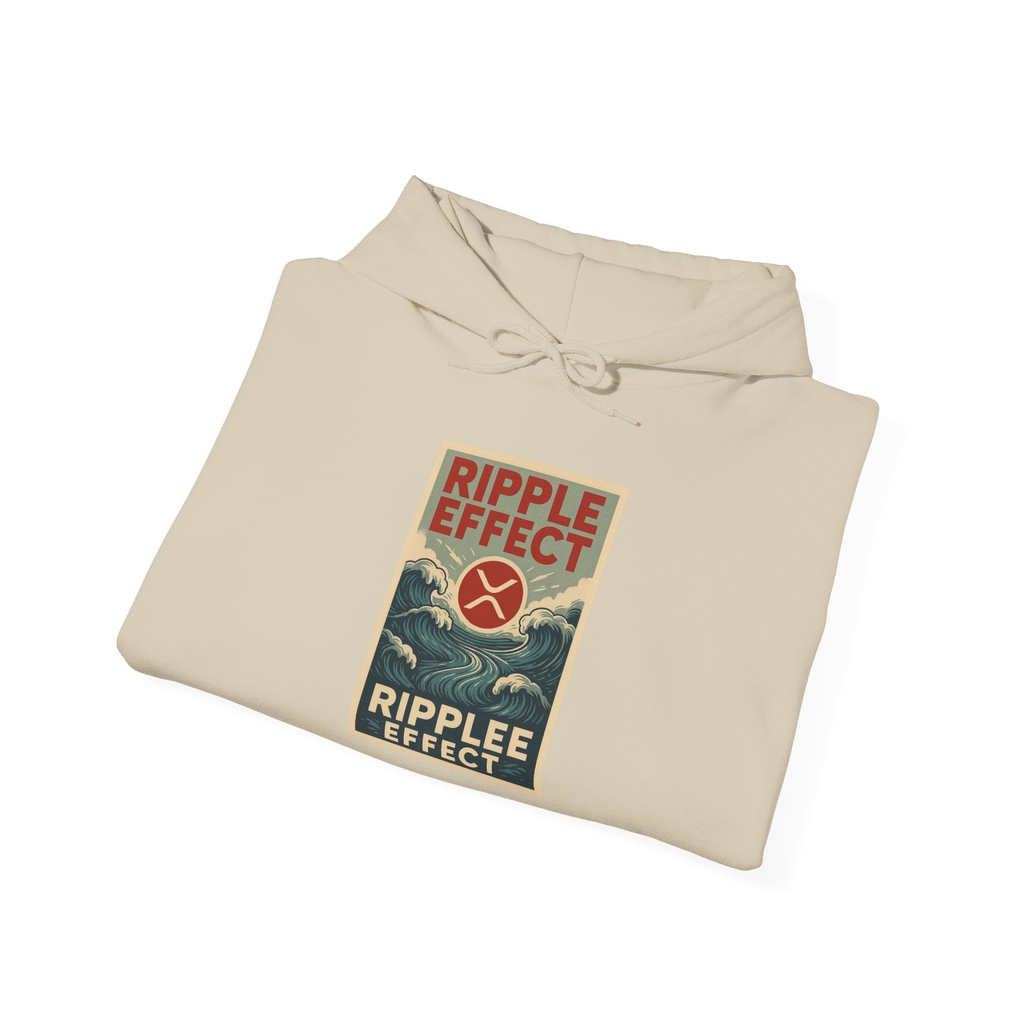 Ripple Effect Hoodie – Vintage Ocean Wave Graphic Hooded Sweatshirt