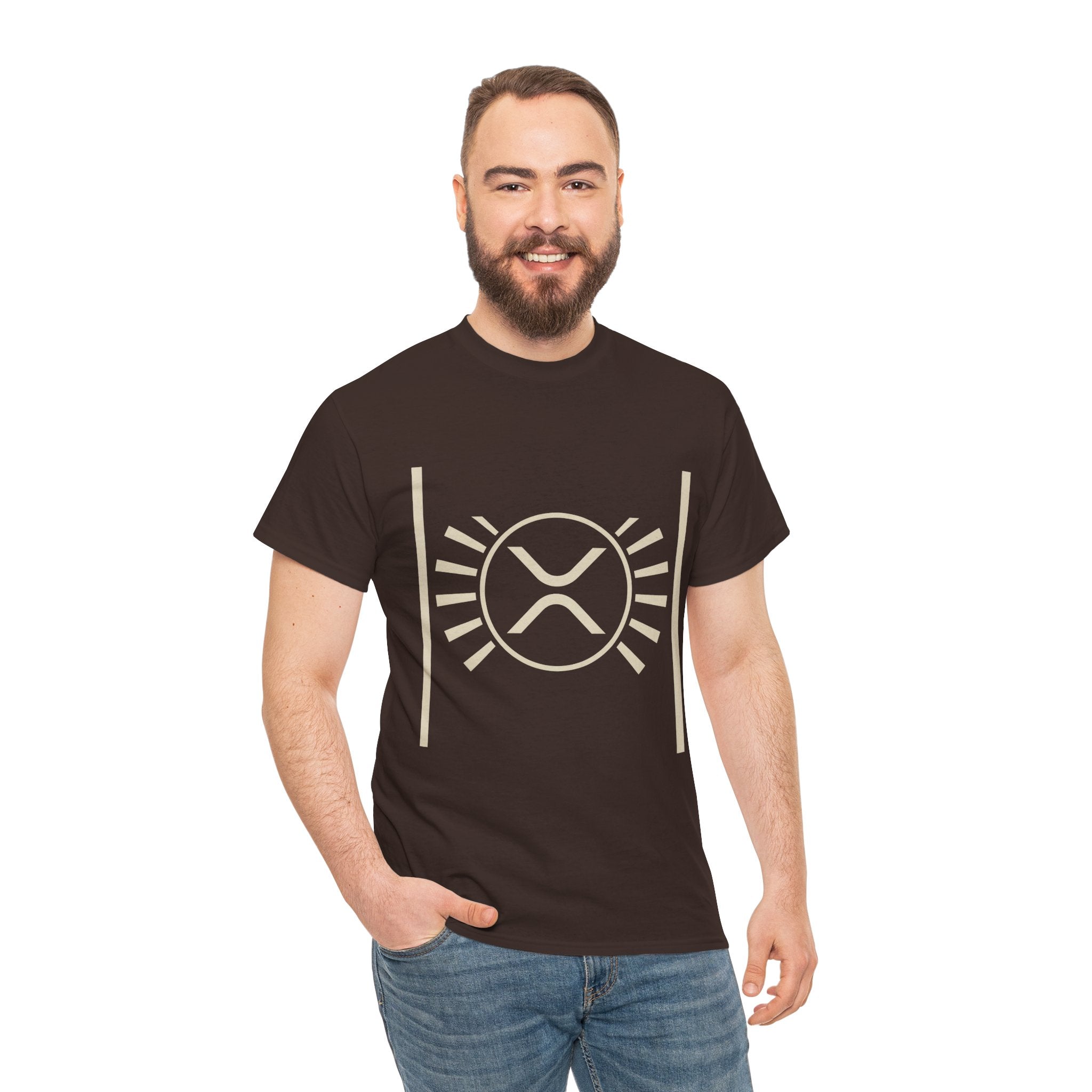 XRP Sun Logo T‑Shirt — Minimal Crypto Ripple Tee