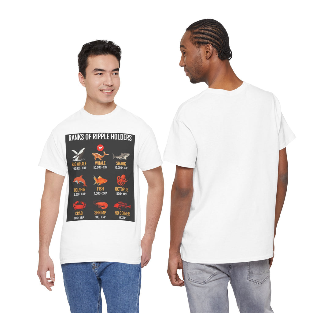 Crypto Ranks T-Shirt – "Ranks of Ripple Holders" Illustrated Guide