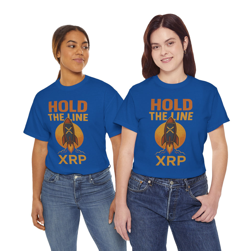 XRP Hold The Line Rocket Tee — Crypto Investor T‑Shirt