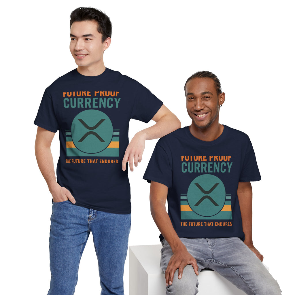 RIPPLE XRP 'Future Proof Currency' Graphic Tee — Crypto Retro Logo Shirt
