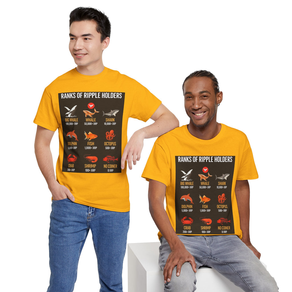 Crypto Ranks T-Shirt – "Ranks of Ripple Holders" Illustrated Guide