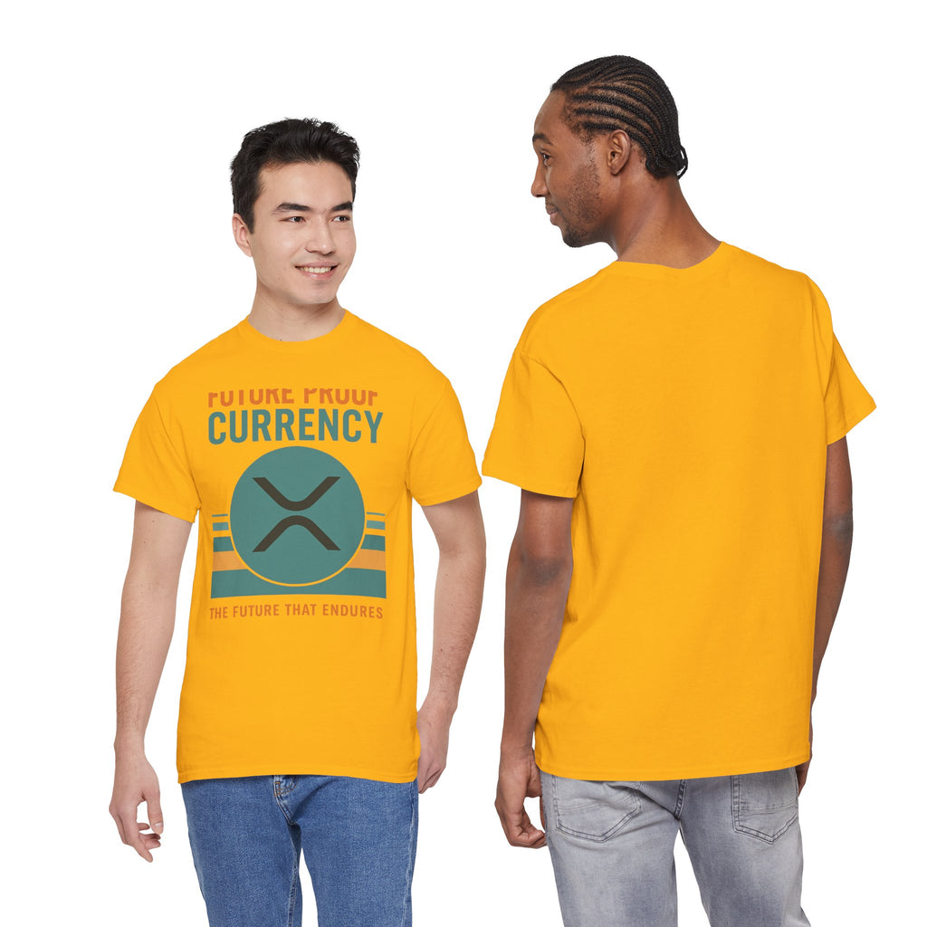 RIPPLE XRP 'Future Proof Currency' Graphic Tee — Crypto Retro Logo Shirt