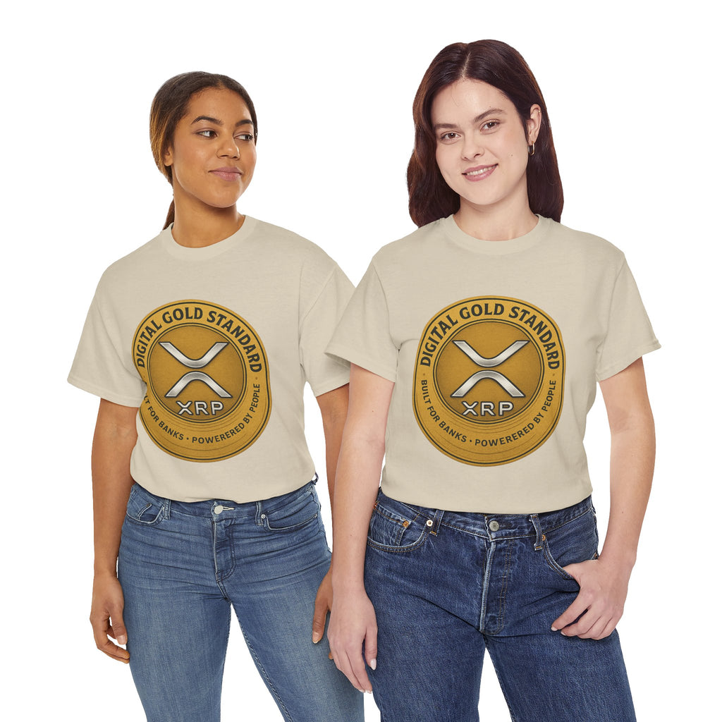 XRP Digital Gold Tee – Cryptocurrency Logo Shirt