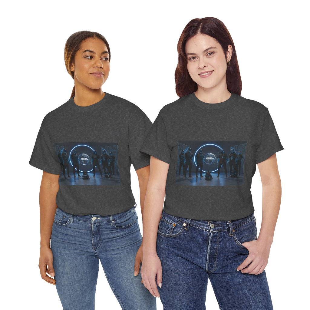 Sci‑Fi Portal Graphic Tee — Futuristic Neon Crew T-Shirt